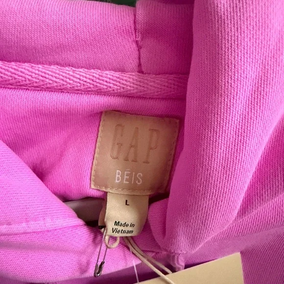 GAP Vibrant Pink Women's Cropped Hoodie - Picture 6 of 8